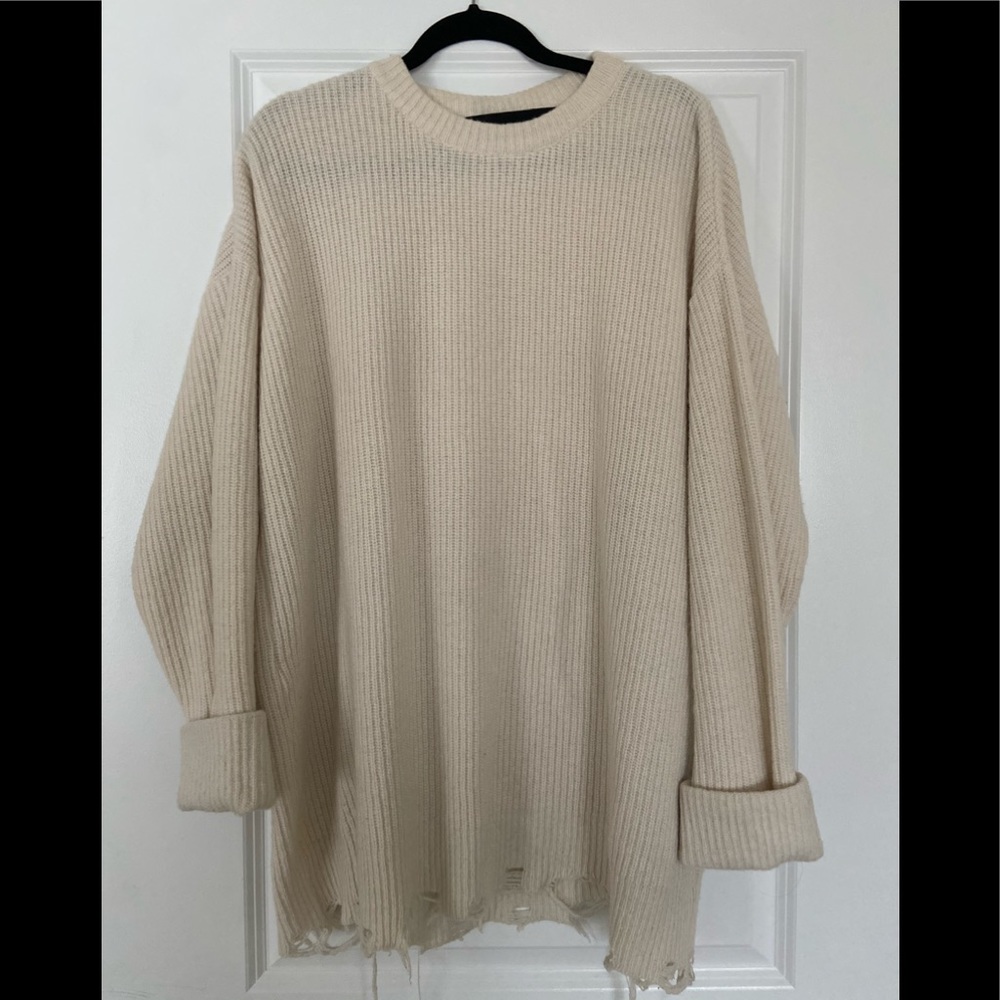 Filles a Papa Distressed Tunic Sweater